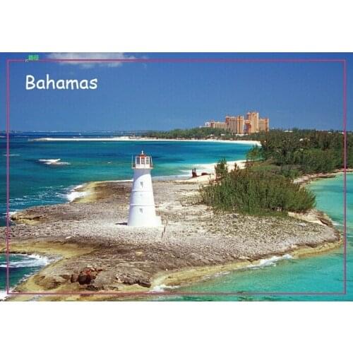 Tourist souvenir Refrigerator Magnets memories,Paradise Island Nassau Bahamas Tourist Rigid Magnets 20607 Drop Shipping Accept