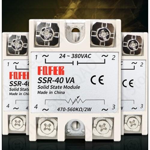Solid State Relay SSR-10VA SSR-25VA SSR-40VA 10A 25A 40A Relais Regulator 24-380VAC Output SSR 10VA 25VA 40VA
