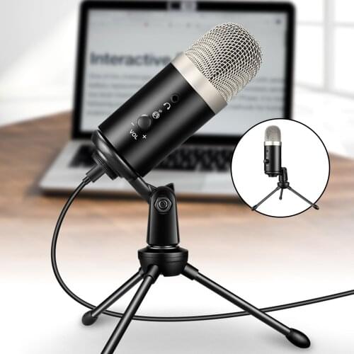 USB Computer Microphone for PC Laptop Desktop Gaming Streaming Gaming Microphone Plug and Play