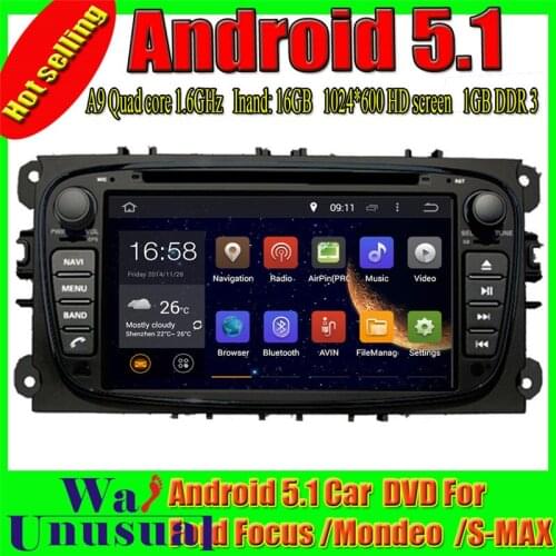WANUSUAL 7'' Octa Core 32G 4G RAM Android 6.0 Car DVD Player for Ford Focus for Mondeo for S-MAX for Connect 2008 2009 2010 2011