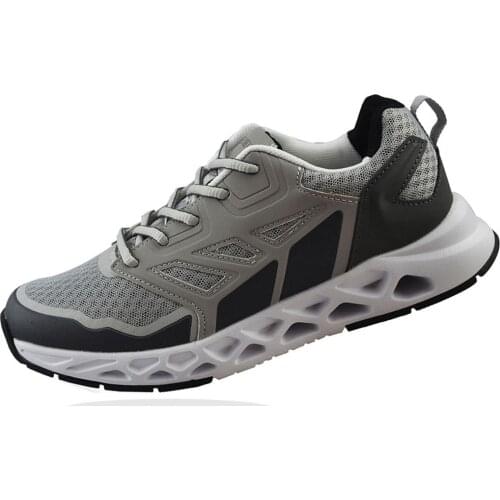 FEIMEIGU Women Elastic Sneakers Non Slip Trainer Running Jogging Walking Hiking Outdoor Athletic Workout Durable Shoe Gray Style