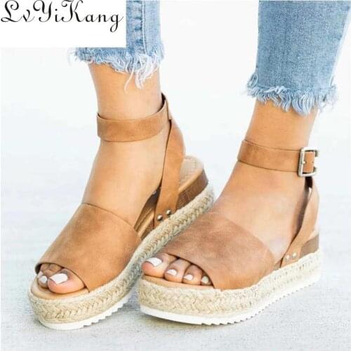 HOT Sandals Women Wedges Shoes Pumps High Heels Sandals Summer Flip Flop Chaussures Femme Platform Sandals Sandalia Feminina