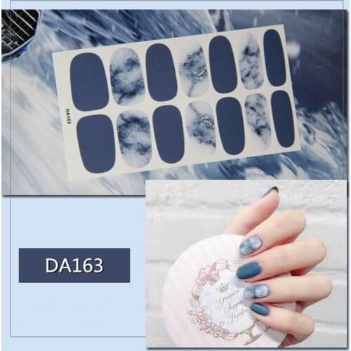 14pcs/set Colorful Nail Stickers DIY Nail Art Decals Plain Stickers Self Adhesive Nail Sticker Wraps Decorations for Beauty