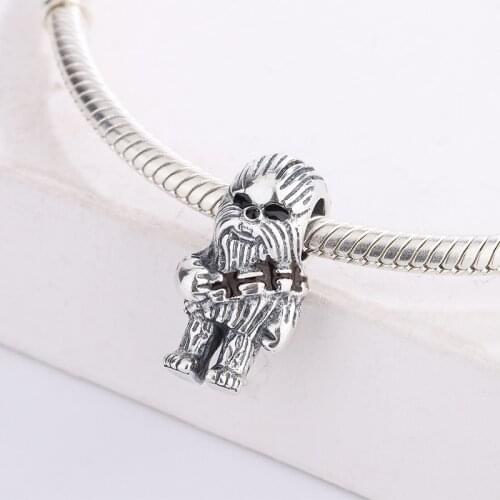 925 Sterling Silver Alien War Cartoon Star Pendant Charm Bracelet Fashion Jewelry DIY Making For Original Pandora Accessories