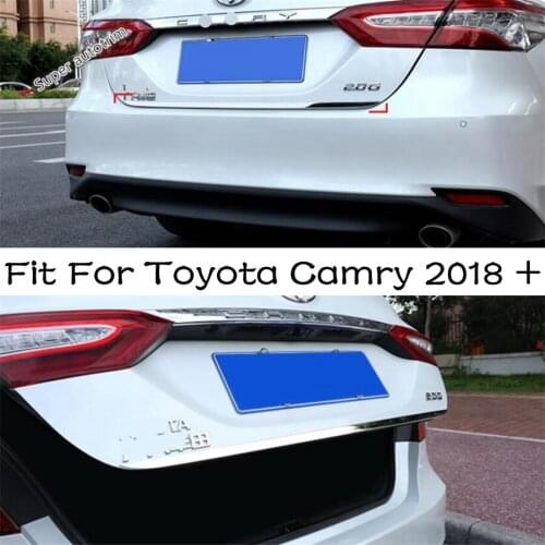 Lapetus Accessories Exterior Rear Trunk Cover Tailgate Trim Door Handle Molding Boot Garnish Bezel For Toyota Camry 2018 - 2021