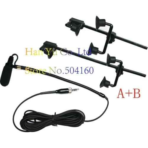 Free Shipping Pro Saxophone Stage Performance Instrument Clip Capacitor Microphone Headset For Sennheiser 3.5 mm Screw Locking