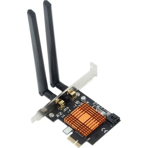 AC1200 Gigabit Wireless Network Card PCI-E Dual Frequency 5G Desktop Computer Bluetooth 4.0 Wifi Receiver