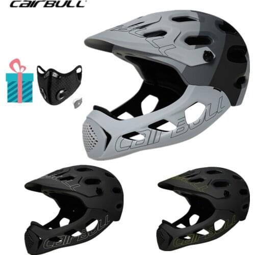 Cairbull Bicycle Helmet Breathable Racing Dowhill BMX Outdoor Cap Breathable Comfortable Full Face Off-Road MTB Cycling Helmet