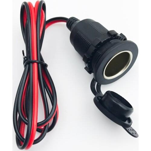 DC12V 10A Female Car Cigarette Lighter Charger socket Connector Adapter 1M with waterproof cover scrow install