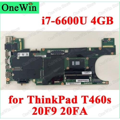 I7-6600U 4G for ThinkPad T460s 20F9 20FA Laptop Motherboard BT460 NM-A421 FRU PN 00JT961 00JT959 00JT955 00JT960 01AY030 01AY031