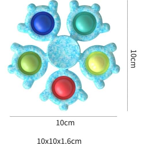 Fidget Toys Sensory Bubble Toys Simple Dimple Antistress Cute Push Bubble For Hands Squezze Childrens Toy Christmas Spinning Top