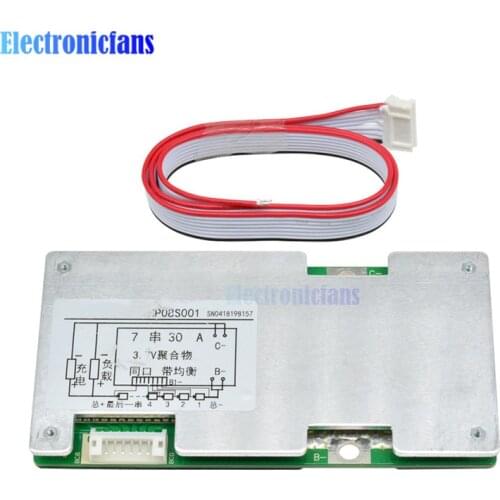 7S 24V 18650 Lithium Battery Smart Protection Board Balance 7 Cell Lipo Li-ion Packs BMS PCB PCM 30A 40A 60A