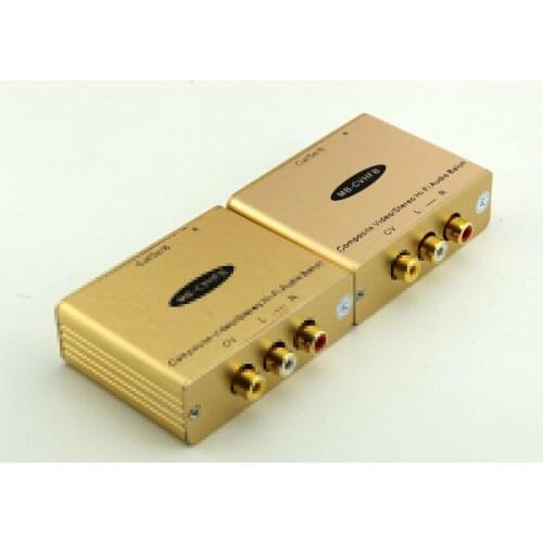 1pair Over Single RJ45 Cat5e/6 Composite Video/Stereo Hi-Fi Audio Balun Extender