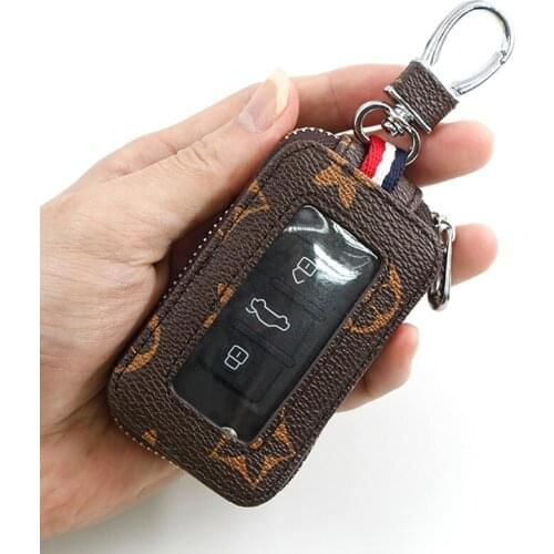 Creative lady key bag car key bag man pattern checkered suitable for all kinds of car zipper key bag