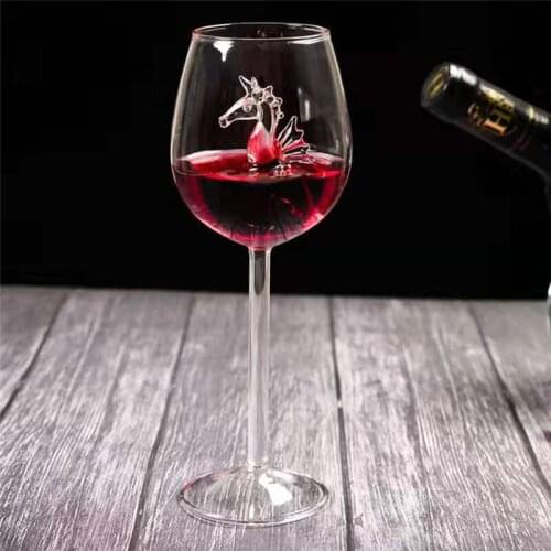 300ml Creative Seahorse Red Wine Glass Wine Glass Cup High Borosilicate Glass for Red Wine Whiskey Beer Bar Party Wedding