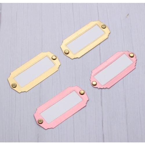 ZLDECOR Vintage Box Labels Metal Cutting Dies Stencils for DIY Scrapbooking Decorative Embossing DIY Paper Card