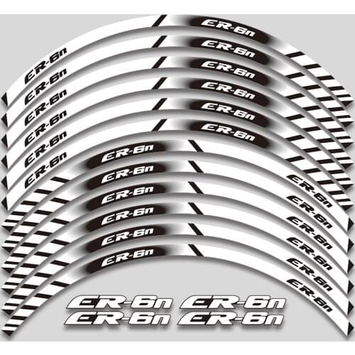 Hot sell 6 Colors Motorcycle High Quality 3M Adhesive Wheel Decal Reflective Stickers Rim Stapes For Kawasaki ER-6N ER6N er 6n