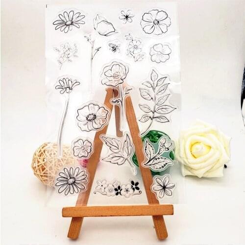 12x18cm Spring Blossom Clear Stamps Transparent Seal Silicone Seal TPR Christmas Wedding Roller Stamps DIY Scrapbook Album Card