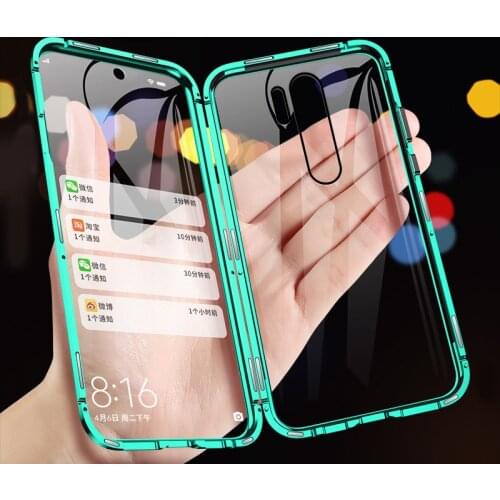 Luxury Full Magnetic Case For Redmi 8 8A Phone Cover Back Glass Case For Redmi Note8 Note 8 Pro Note8 Pro Magnet protective case