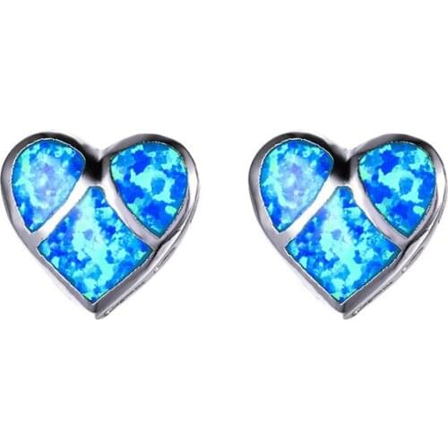 Marcatsa Heart-shaped Tricolor Fire Opal Earrings Peach Heart Leaves Earrings for Women The Girl Deserve To Act The Role of Gift