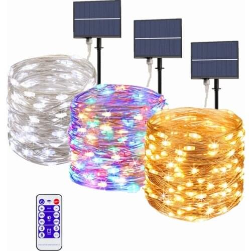 Solar Led Light Outdoor Waterproof 300/500 Leds Fairy String Lights Solar Lamps Garland for Holiday Christmas Garden Decoration