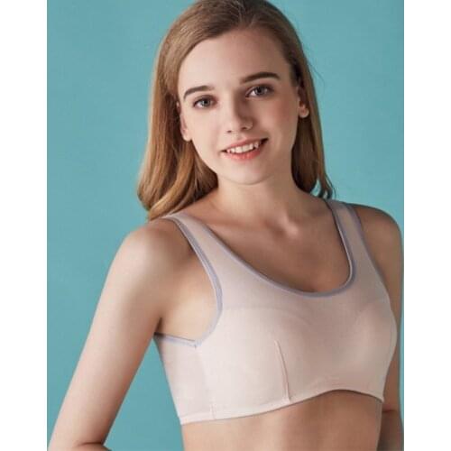 7-18 Years Teens Training Bra For Girls Student Young Bra Cotton Teenagers Puberty Girl Underwear Girls Sport Bra KF482