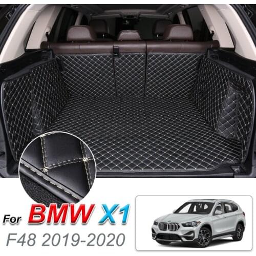 Car Styling PU Leather Trunk Mat Rear Liner Cargo For BMW X1 F48 2019-2021 Carpet Tray Protector Pad Auto Internal Accessory