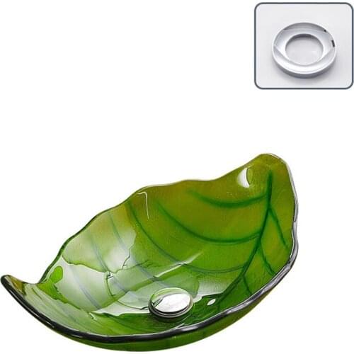 European-Style Wash Basin Household Table Basin Hotel Bathroom Creative Art Tempered Glass Washbasin Counter Top Basin Sink