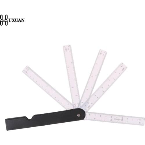 Fan Shape Scale Ruler With 5 Blades For Engineering Architects Multifunctional Multiscale 5 Sizes Foldable Rulers