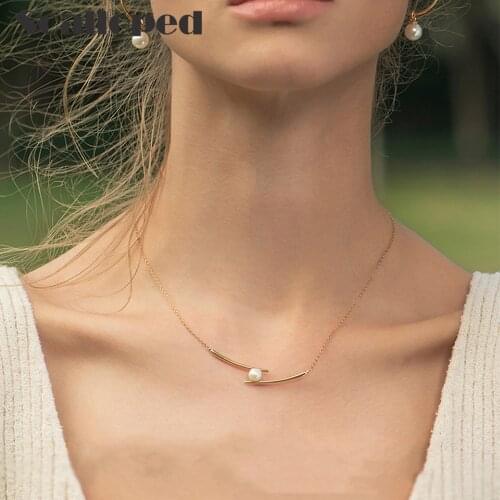 SCALLOPED Baroque Vintage Pearl Necklaces For Women Chopsticks Design Gourmet Temptation Series Trendy Choker Jewelry