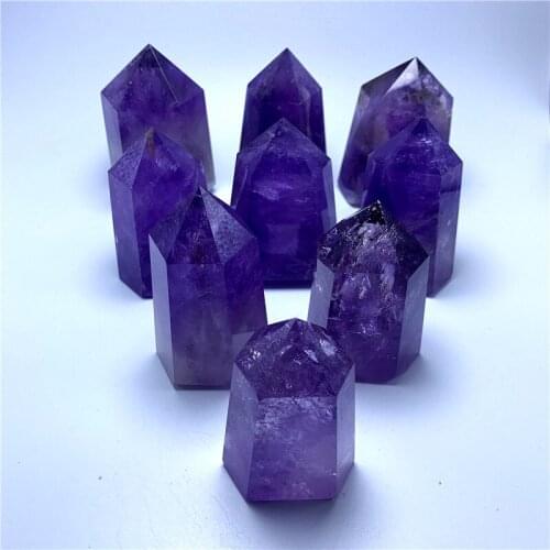 High quality Natrual amethyst quartz wand reiki healing crystals point for home decoration