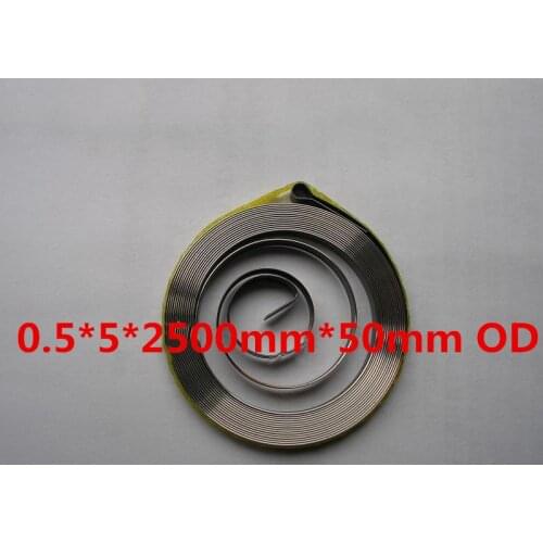 Customized Spiral Flat Wire Coil Spring Constant Force Springs,0.25mm Thickness*5mm Width*2500mm Length* 50mm Out Diameter
