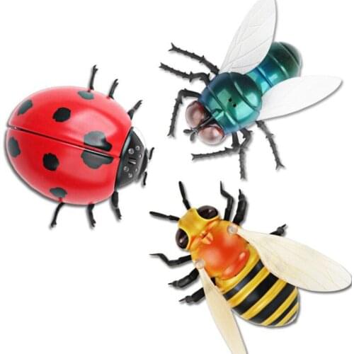 1Pcs Infrared RC Remote Control Animal Insect Toys Simulation Flies Ladybug Bee Electronic Robot Toy Halloween Prank Funny Toys