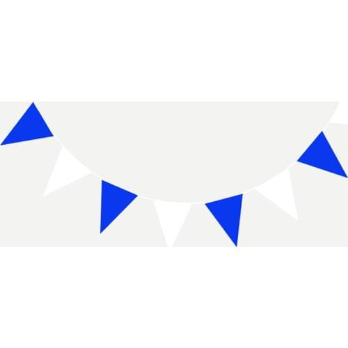 160 M 400 flags White Blue Silk Pennant Outdoor Decorative New Bees Party decoration Bunting Flag Kids Banner Party Supplies