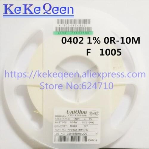 200PCS/LOT 1/10W 0402 1% 1005 1.0*0.5 75R 82R 91R 100R 110R 120R 130R 150R 160R 180R 200R 220R 240R 270R 300R 330R 360R 390R