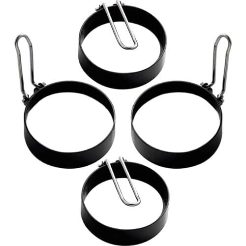 4Pcs Egg Ring Round Non Stick Egg Pancake Maker Mold, Stainless Steel Cooking Tool Egg Maker Molds for Kitchen CNIM Hot
