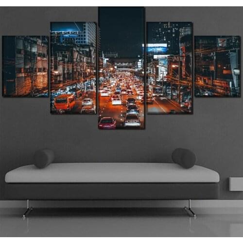 5D Diy Diamond Embroidery 5pcs In the Evening Cars Street Avenue Scenery Full Square Round Drill Coss Stitch KitsZP-3951