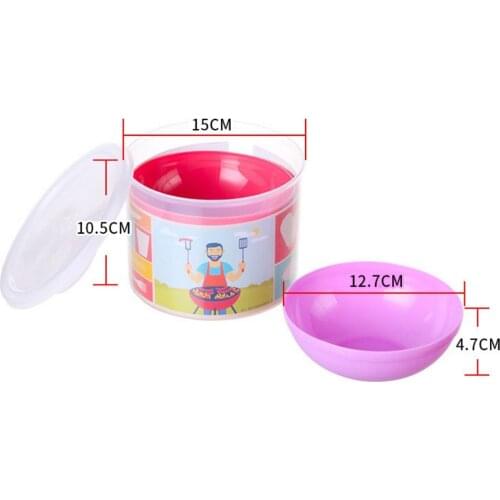 6PCS 5inch Plastic Salad Food Serving Fruit Bowls Picnic Party BBQ Camping