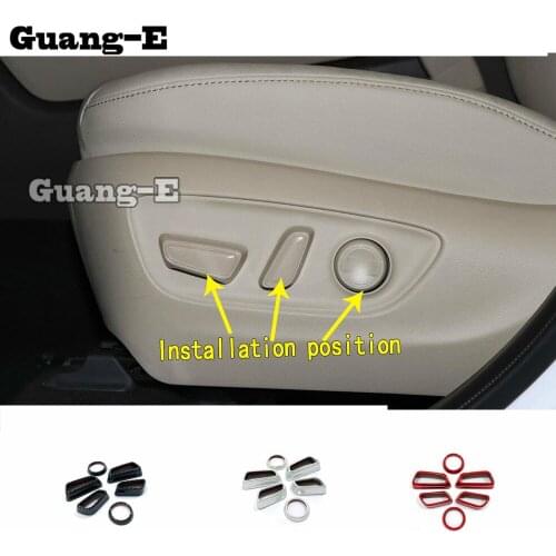 For Toyota Highlander 2020 2021 2022 Car Body Cover Frame Detector ABS Seat Adjustment Knob Button Switch Trim Stick Parts 6pcs