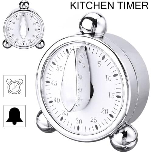 60 Mins Kitchen Mechanical Timer Cooking Countdown Timer Time Reminder Loud Alarm Clock For BBQ Oven Baking Cooking Used