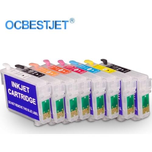 8 Colors/Set T1590 T1591 T1592 T1593 T1594 T1597 T1598 T1599 Refillable Ink Cartridge With ARC Chip For Epson Stylus Photo R2000