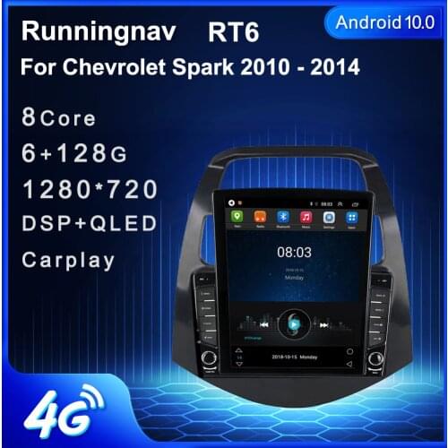 9.7" Android 10.1 For Chevrolet Spark 2010 2011 2012 2013 2014 Tesla Type Multimedia Car Radio Player Navigation GPS No DVD