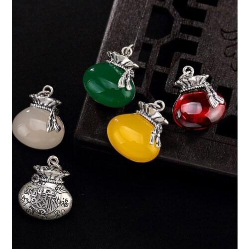 2018 Promotion Limited Pomegranate Sard Sandstone Everyone Xiangyun Ms Goody Bag Set Sterling Pendant Accessories Wholesale