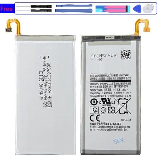 Battery EB-BJ805ABE 3500mAh For Samsung Galaxy A6 Plus A6+ A6Plus A6 + SM-A605F A605G A6050 A605K A605FN A605GN Bateria