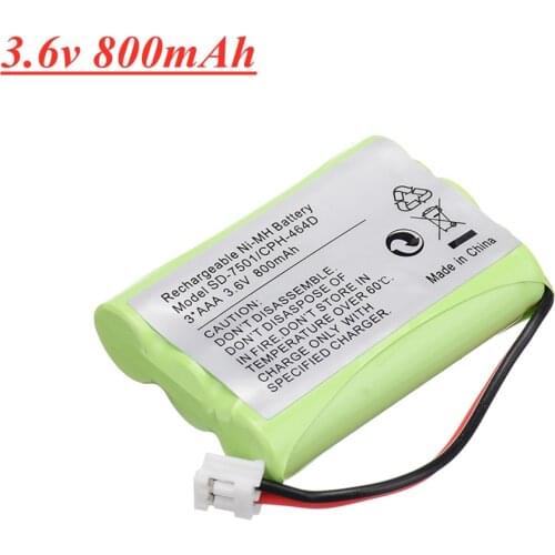 3.6V 800mAh AAA NiMH Battery for Motorola SD-7501 V-Tech 89-1323-00-00 AT & T Lucent 27910 CPH-464D Cordless Home Phone
