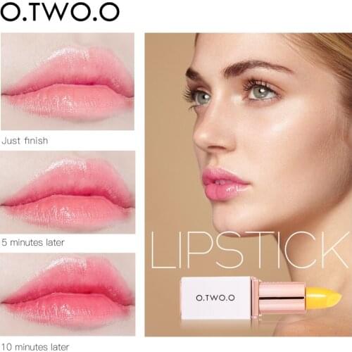 O.TWO.O Lip Balm Moisturizing Magic Temperature Change Color Lipstick Nutritious Make Up Lips Care Pink Pintalabios Transparent