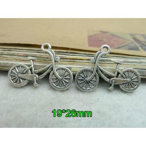 Free Shipping -90 pcs/lot Antique Silver Bicycle Charms 19*26mm Lovely Bike Pendant,Lovely Jewelry,Wholesale