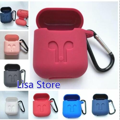 Free DHL 100 Sets Silicone Wireless Bluetooth Earphones Case For Airpods Apple Earbud Earphone accessories Protective Cover