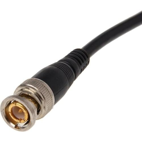 BNC Male To Male Nickel Plating Straight Crimp RG58 Pigtail Adapter Cable 0.5m