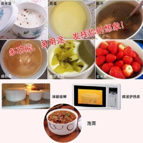 Tureen microwave Large porcelain bowl with lid preservation of microwave ceramic tableware lunch box bowl of soup